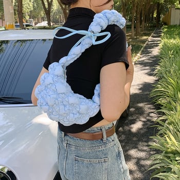 Geantă de damă 2023 – geantă plisată în formă de nor, stil coreean, bubble distinctiv, tote casual, umăr / crossbody