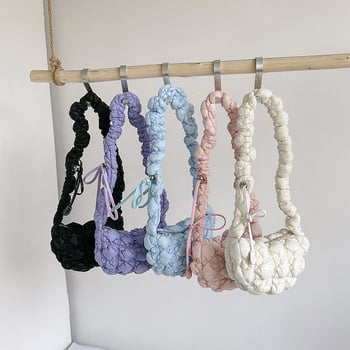 Geantă de damă 2023 – geantă plisată în formă de nor, stil coreean, bubble distinctiv, tote casual, umăr / crossbody