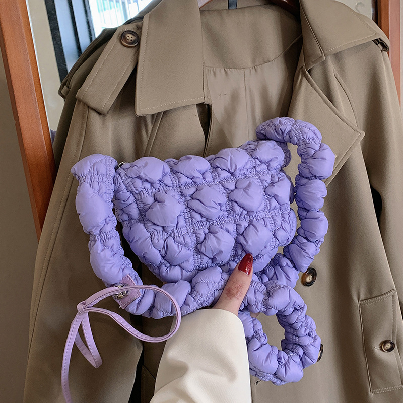 Geantă de damă 2023 – geantă plisată în formă de nor, stil coreean, bubble distinctiv, tote casual, umăr / crossbody