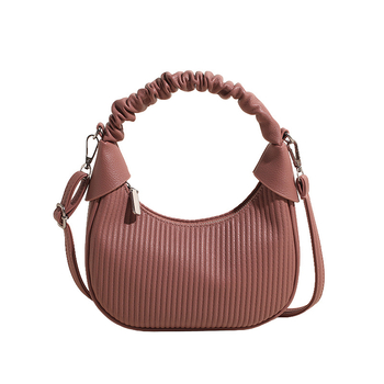 Geantă de damă PU în formă de semicerc, dimensiune medie, umăr și crossbody, Iarna 2024