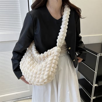 Geantă tote cu motiv nor, capacitate mare, pentru utilizare zilnică și la serviciu, curea crossbody