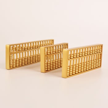 Abac din alamă cu 13 tije – ornament de birou pentru casă