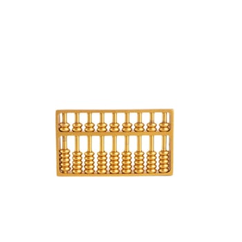 Abac din alamă cu 13 tije – ornament de birou pentru casă