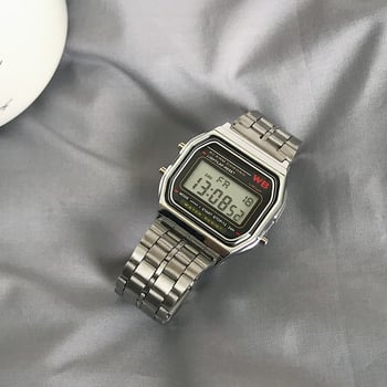 Ceasuri retro pătrate, atent selecționate, pentru bărbați și femei, ceasuri electronice minimalist elegante pentru cupluri
