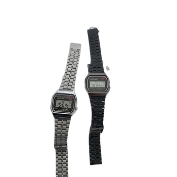 Ceasuri retro pătrate, atent selecționate, pentru bărbați și femei, ceasuri electronice minimalist elegante pentru cupluri
