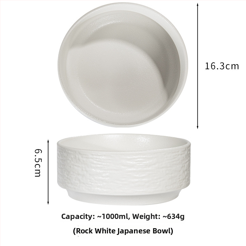 Fedéllel ellátott porcelán tálak – készlet instant tészta, saláta és sushi számára; átmérő 16–17 cm; kör alakú forma, matt felület; modernista stílus; mindennapi és diákhasználatra alkalmas.