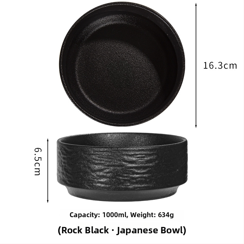 Fedéllel ellátott porcelán tálak – készlet instant tészta, saláta és sushi számára; átmérő 16–17 cm; kör alakú forma, matt felület; modernista stílus; mindennapi és diákhasználatra alkalmas.