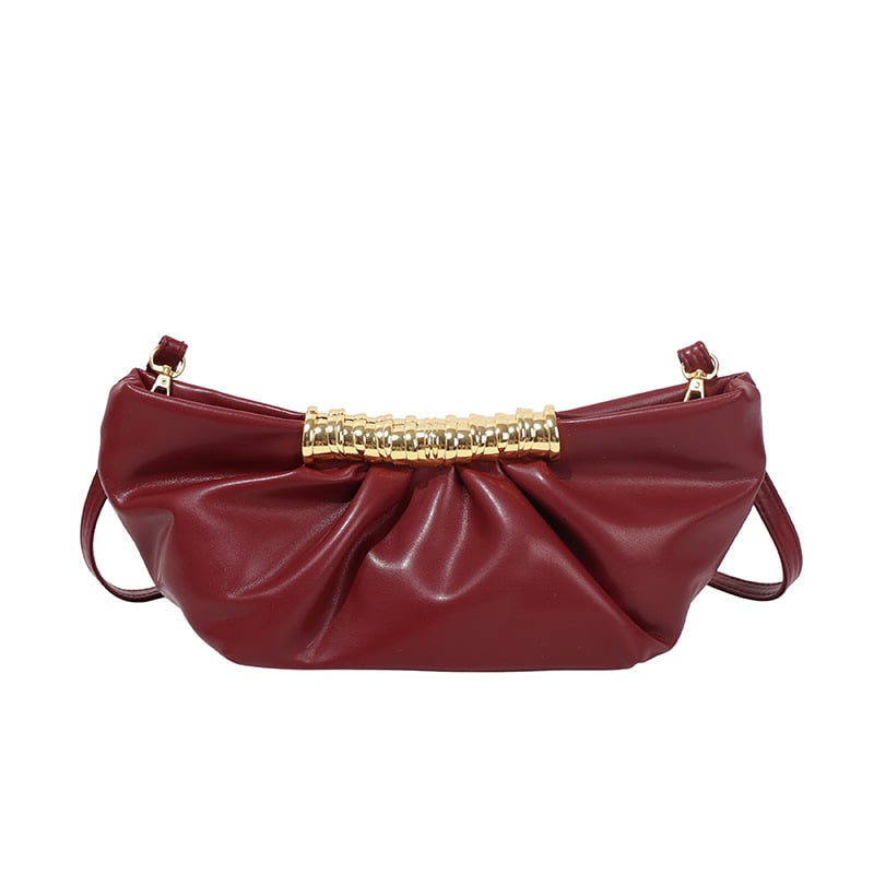 Geantă de damă în formă de semilună, plisată, stil vară 2026, geantă ușoară de lux pentru umăr și crossbody