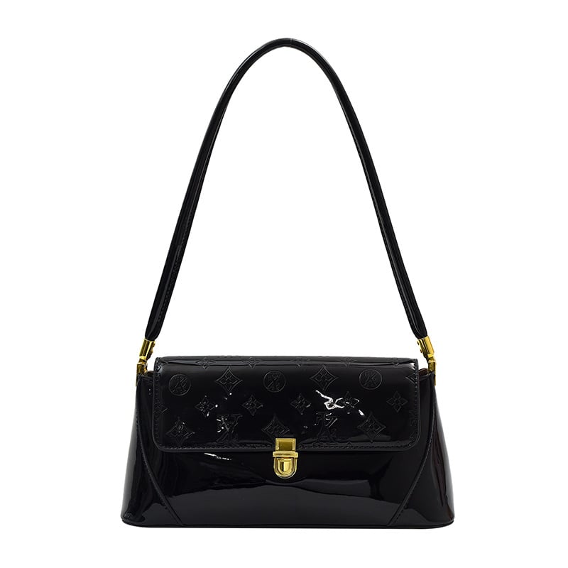 Geantă pentru femei din piele cu patent, 2026, elegantă și versatilă, purtată pe umăr sau crossbody, design de nivel înalt