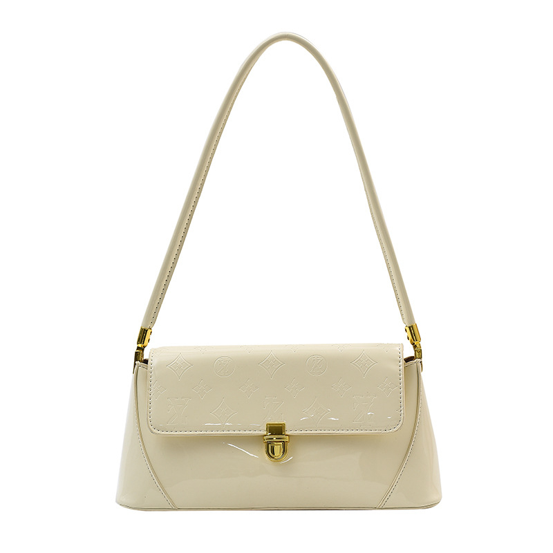 Geantă pentru femei din piele cu patent, 2026, elegantă și versatilă, purtată pe umăr sau crossbody, design de nivel înalt