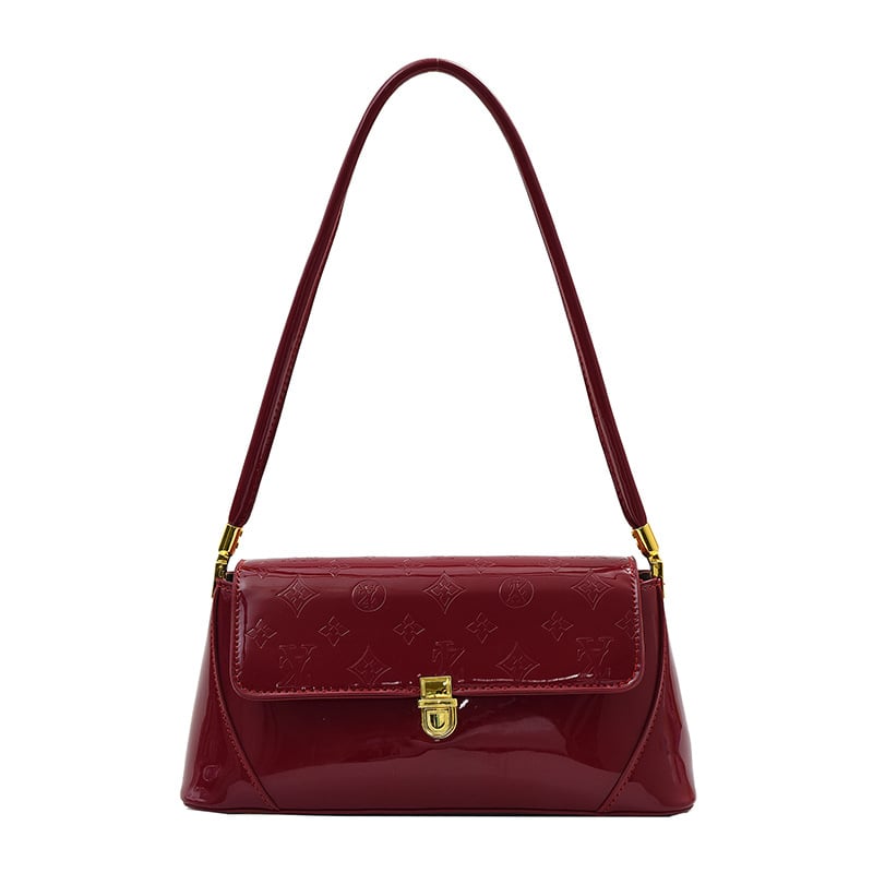 Geantă pentru femei din piele cu patent, 2026, elegantă și versatilă, purtată pe umăr sau crossbody, design de nivel înalt