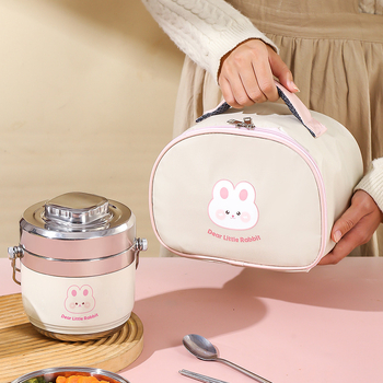 Cutie de prânz din oțel inoxidabil 304, izolație termică prin vid, design cu două straturi, mare capacitate (1200 ml sau 1500 ml), pentru adulți și studenți