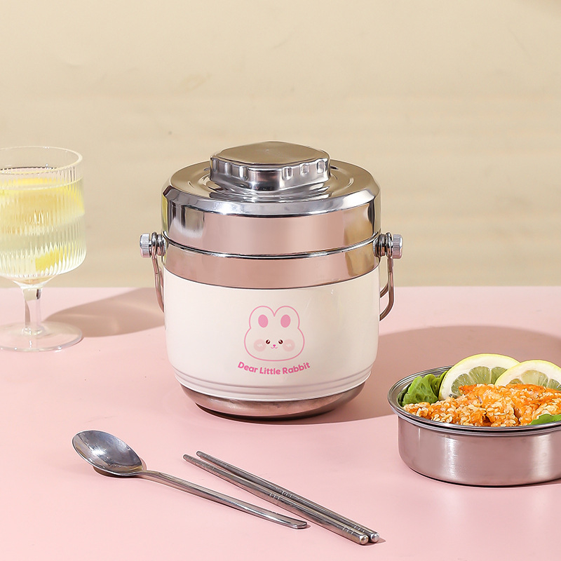 Cutie de prânz din oțel inoxidabil 304, izolație termică prin vid, design cu două straturi, mare capacitate (1200 ml sau 1500 ml), pentru adulți și studenți