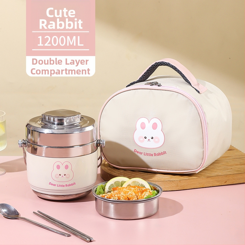 Vákuovo izolovaný obedár z nehrdzavejúcej ocele 304 s dvojvrstvovou konštrukciou a veľkou kapacitou (1200 ml alebo 1500 ml) pre dospelých a študentov