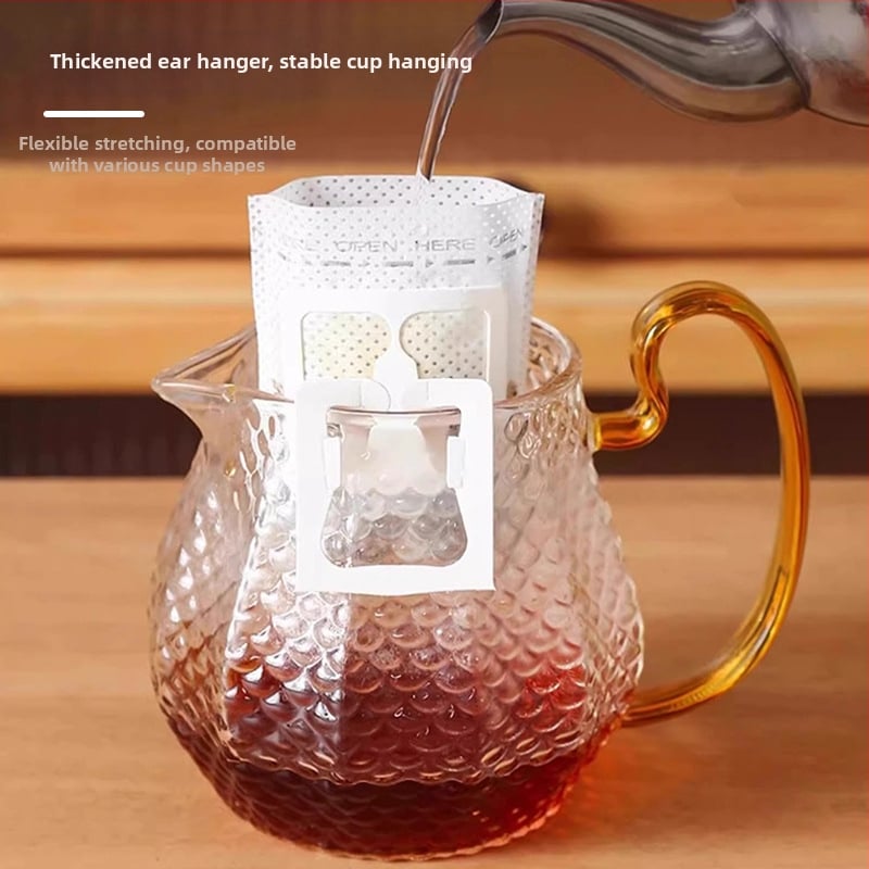 Egyszer használatos kávéfőző filterpapírok pour-over készlet hálós tölcsérrel