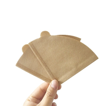 Kézzel készített kávéfőző filterpapír, természetes fa pulpából készült, V-alakú kávéfiltro (V60), csepegtető kávéfiltro papír, dobozos csomagolás, FCM tanúsítvány