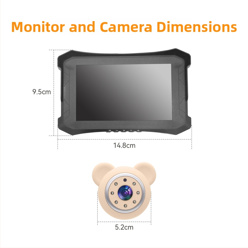Vlastný detský monitor do auta, 5-palcová kamera do auta s rozlíšením 1080P