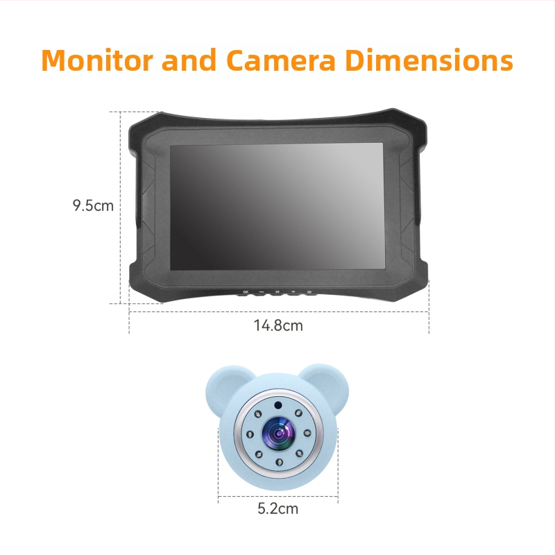 Vlastný detský monitor do auta, 5-palcová kamera do auta s rozlíšením 1080P