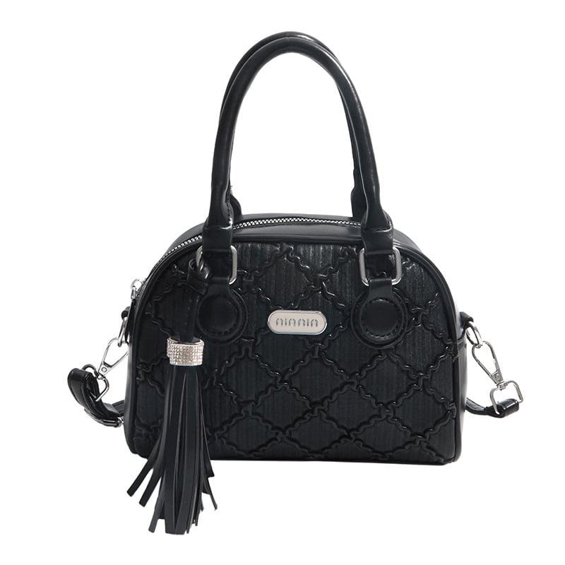 Geantă damă cu model în carouri, lux ușor, crossbody pe umăr, fermoar, mărime medie