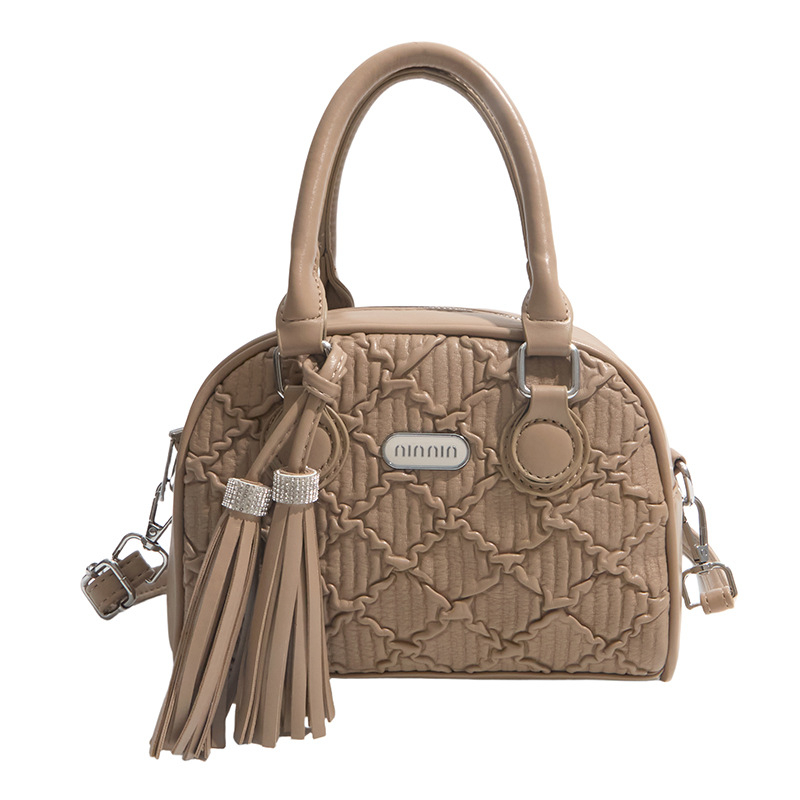 Geantă damă cu model în carouri, lux ușor, crossbody pe umăr, fermoar, mărime medie