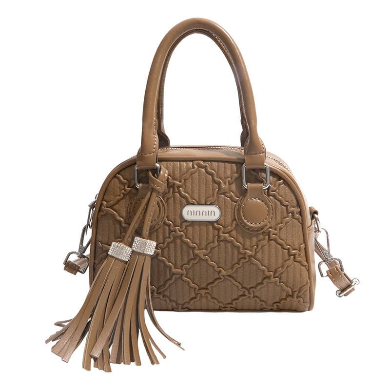 Geantă damă cu model în carouri, lux ușor, crossbody pe umăr, fermoar, mărime medie