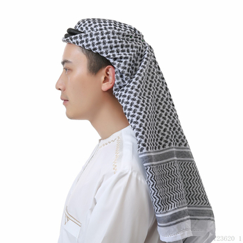 Set de eșarfe pentru cap din bumbac pentru bărbați — bentițe pentru cap și eșarfe, stil etno-retro, 135 × 135 cm
