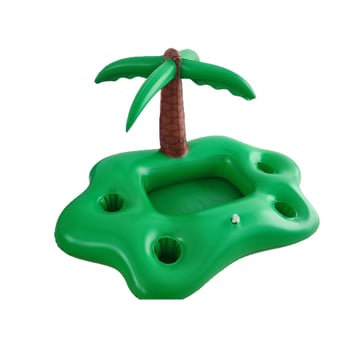 Copac de cocos gonflabil – suport pentru pahare cu 4 orificii, farfurie plutitoare pentru băuturi în piscină