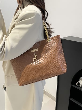 Geantă de umăr feminin Xiaolu Cross-Border, stil coreean, tote pentru subraț, casual minimalistă