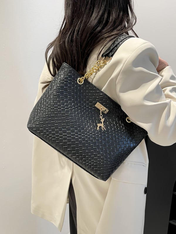 Geantă de umăr feminin Xiaolu Cross-Border, stil coreean, tote pentru subraț, casual minimalistă