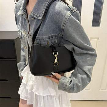 Geantă PU cu inspirație franceză, design minimalist pentru femei, geantă de umăr/crossbody