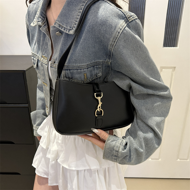 Geantă PU cu inspirație franceză, design minimalist pentru femei, geantă de umăr/crossbody