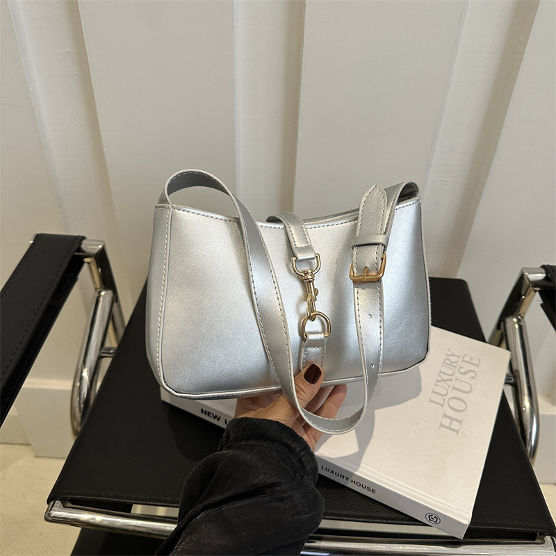 Geantă PU cu inspirație franceză, design minimalist pentru femei, geantă de umăr/crossbody