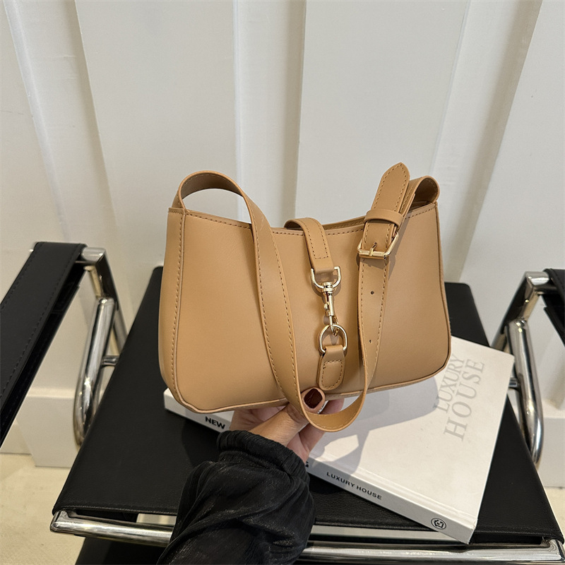 Geantă PU cu inspirație franceză, design minimalist pentru femei, geantă de umăr/crossbody