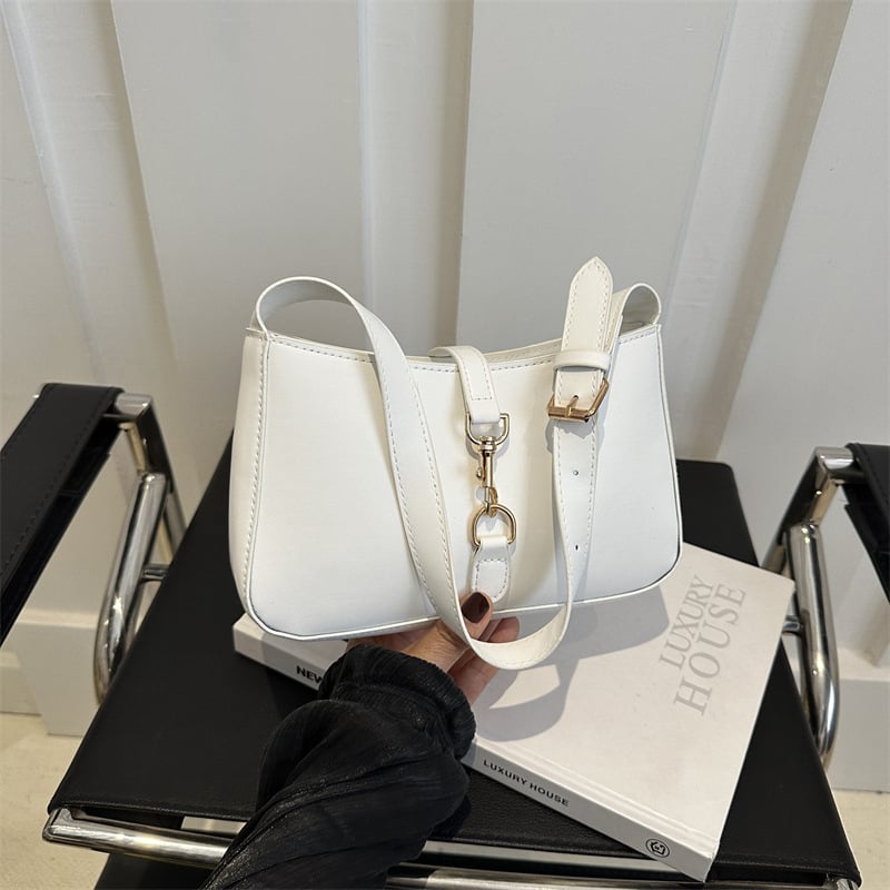 Geantă PU cu inspirație franceză, design minimalist pentru femei, geantă de umăr/crossbody