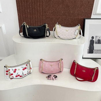 Geantă pentru femei din PU cu motiv litere, mărime medie, poșetă de umăr/crossbody