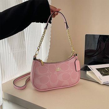 Geantă pentru femei din PU cu motiv litere, mărime medie, poșetă de umăr/crossbody