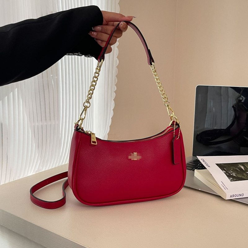 Geantă pentru femei din PU cu motiv litere, mărime medie, poșetă de umăr/crossbody
