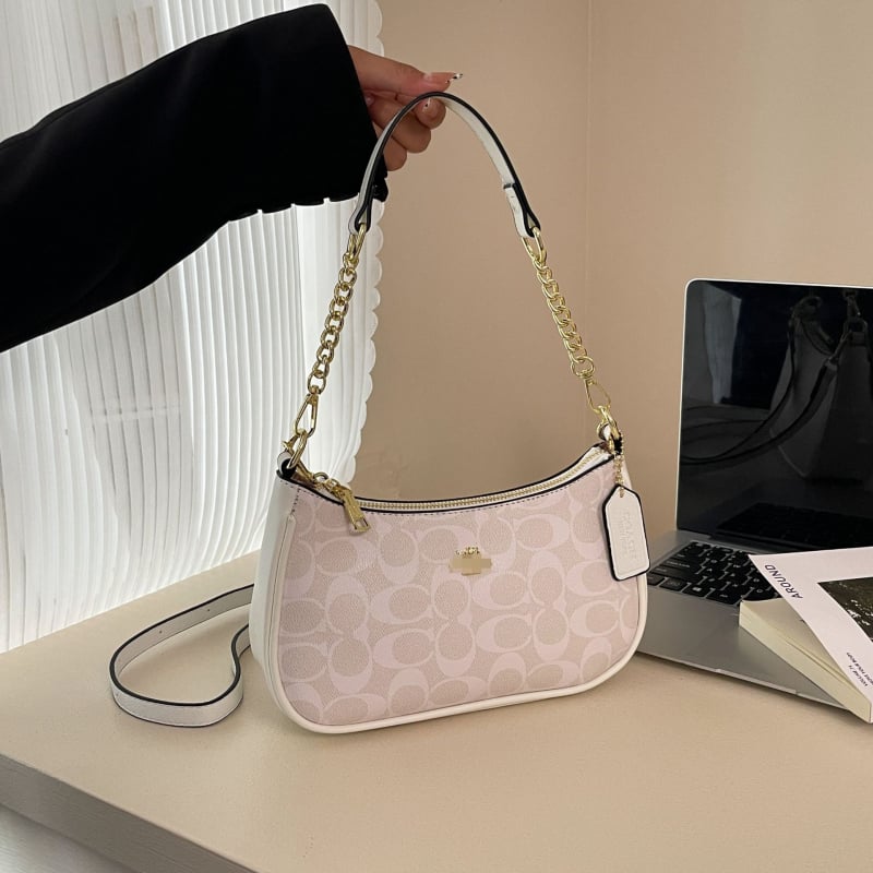 Geantă pentru femei din PU cu motiv litere, mărime medie, poșetă de umăr/crossbody