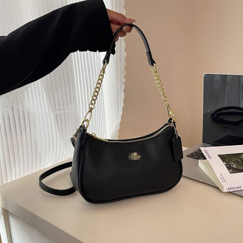 Geantă pentru femei din PU cu motiv litere, mărime medie, poșetă de umăr/crossbody
