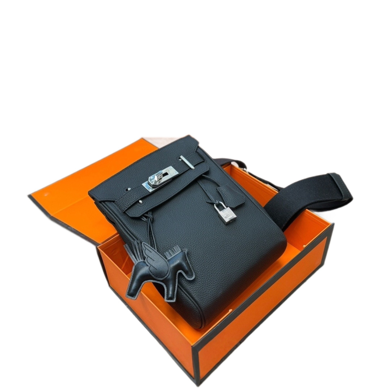 Galaxy Forest Geantă Kelly Togo din piele naturală, crossbody cu clapetă închisă - unisex, mărime medie