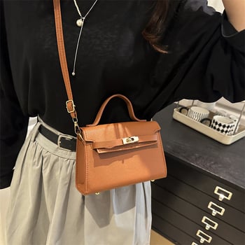 Geantă Kelly pentru femei – mică, PU, pe umăr sau crossbody, colecția vară 2025, lux ușor