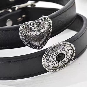 Colier din piele tibetan vintage cu totem metalic, choker unisex