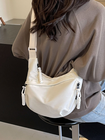 Geantă Wenyan din nailon în stil Dumpling, unisex, mică, pentru utilizare zilnică, vară 2025