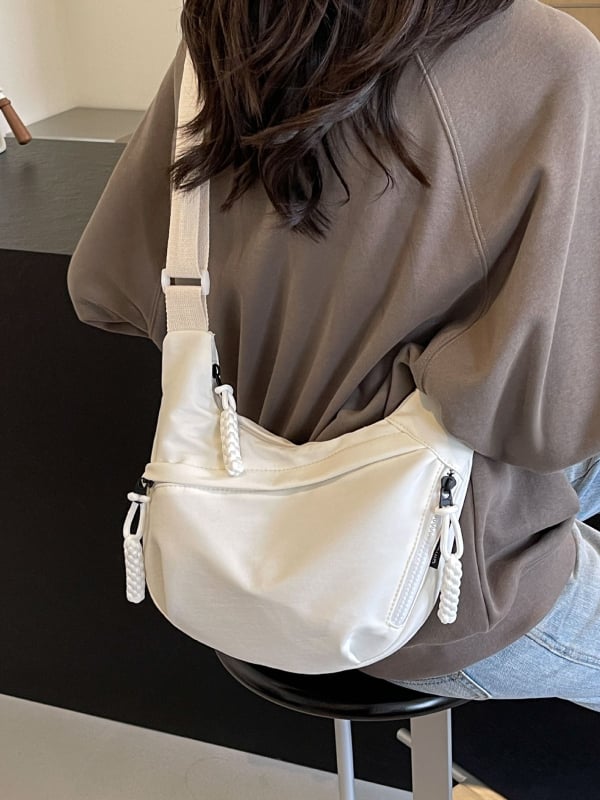 Geantă Wenyan din nailon în stil Dumpling, unisex, mică, pentru utilizare zilnică, vară 2025