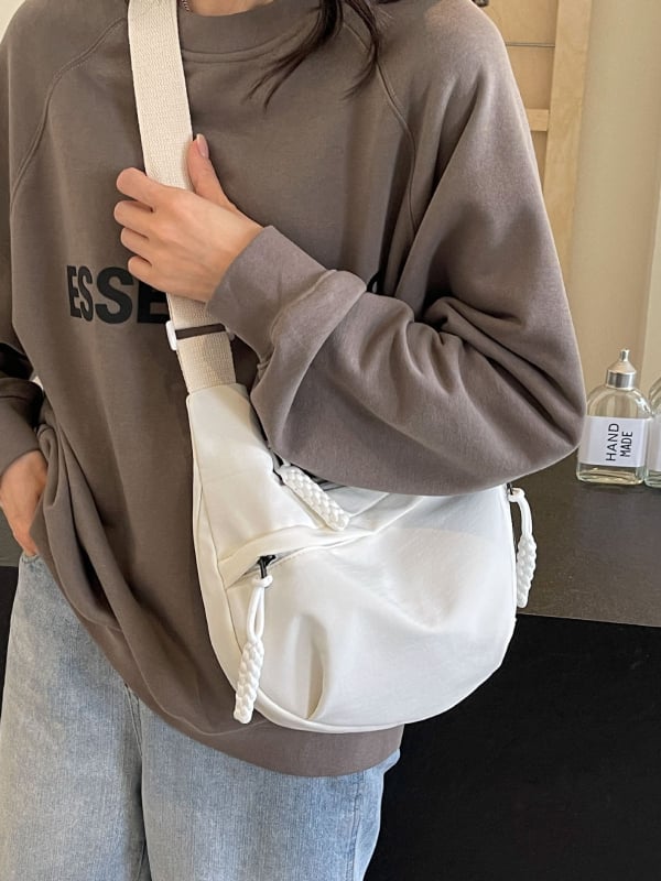 Geantă Wenyan din nailon în stil Dumpling, unisex, mică, pentru utilizare zilnică, vară 2025