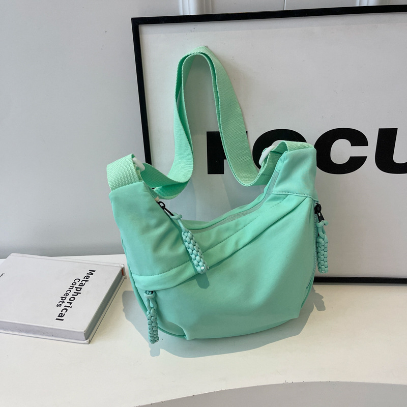 Geantă Wenyan din nailon în stil Dumpling, unisex, mică, pentru utilizare zilnică, vară 2025