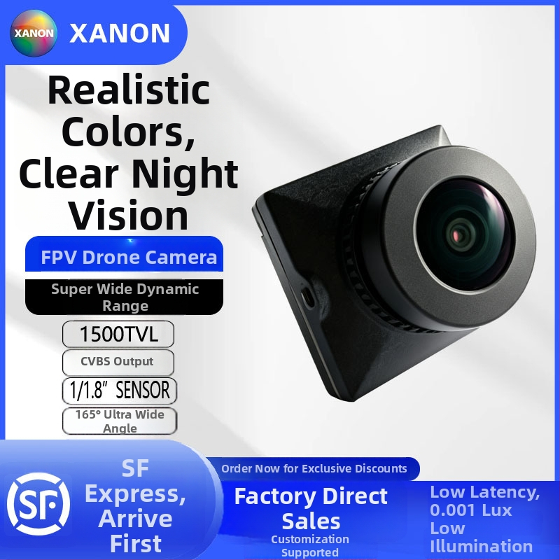 FPV ultraširokouhlá kamera pre drony, senzor 1/1,8, HD, analógový kamerový modul s nízkou latenciou, objektív 2,1 mm, 1920x1080, 1500TVL