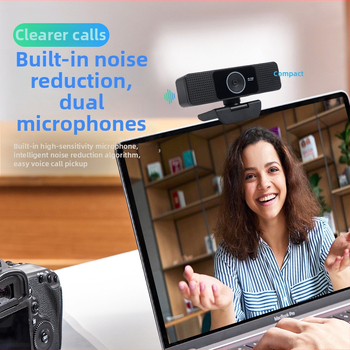 Cameră web USB 4K cu focalizare PDAF pentru desktop și notebook, utilizare în interior pentru cursuri online și întâlniri, microfon încorporat