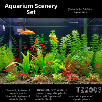 Set complet de plante acvatice artificiale pentru acvariu – decoruri pentru acvariu