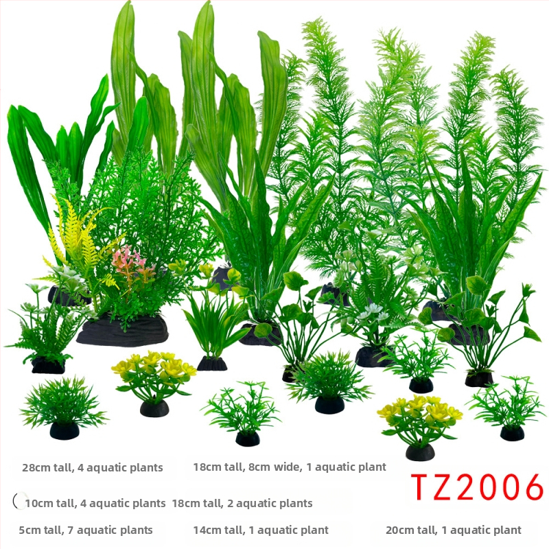 Set complet de plante acvatice artificiale pentru acvariu – decoruri pentru acvariu